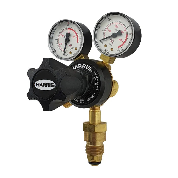 HARRIS REGULATOR OXYGEN 730 0>1000KPA VERTICAL ENTRY