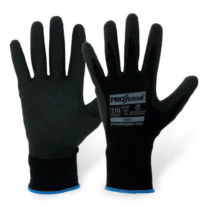 NYLON NITRILE COATED GLOVES SIZE 11 XXL